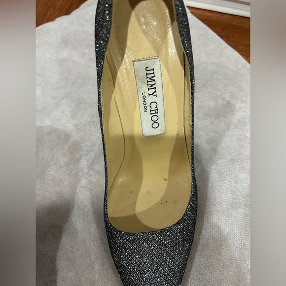 Jimmy Choo silver glitter stiletto - preowned - Picture 12 of 14